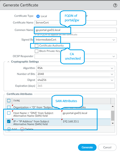 ServerCert-Gen-Labeled