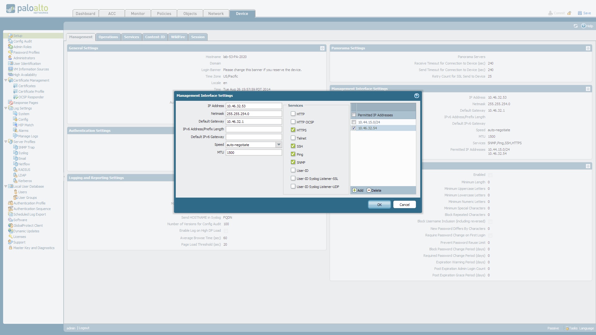 管理 acl-2 に追加されたピア ip