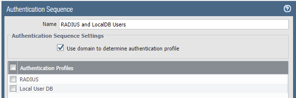 Authentication Sequence