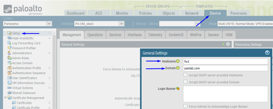 panorama firewall Fqdn