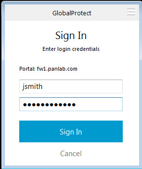 globalprotect 登录