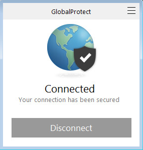 globalprotect 接続された確認