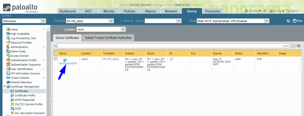 panorama dispositif certifié