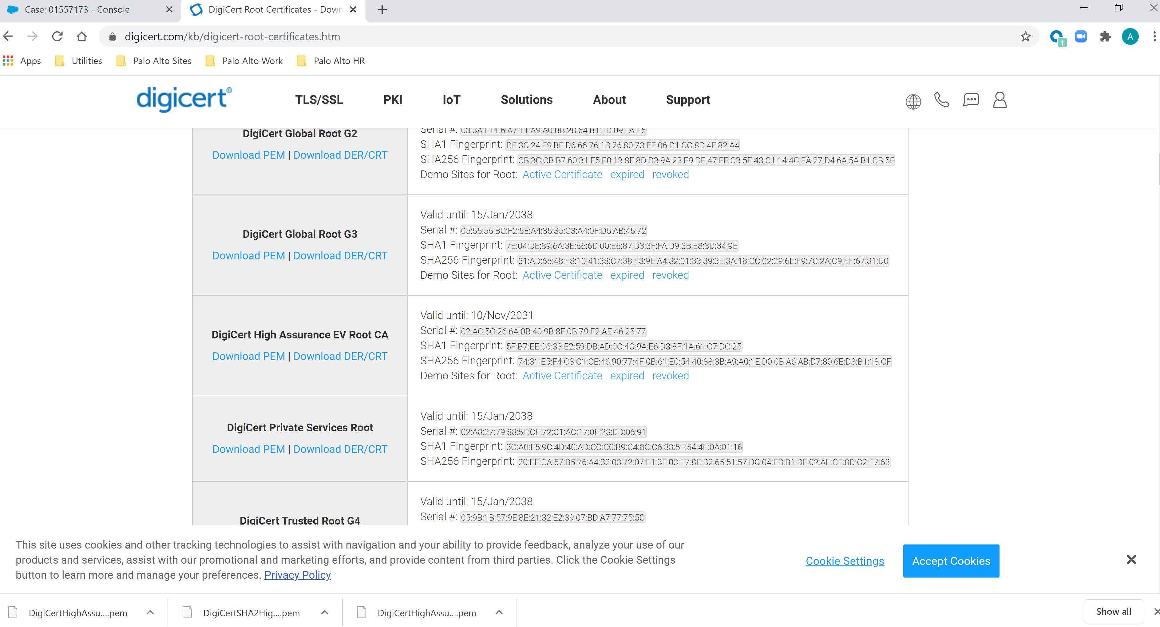 此图显示根 CA 证书