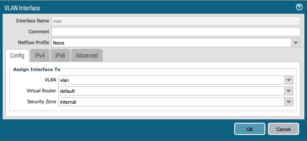 Créez une nouvelle interface vlan.