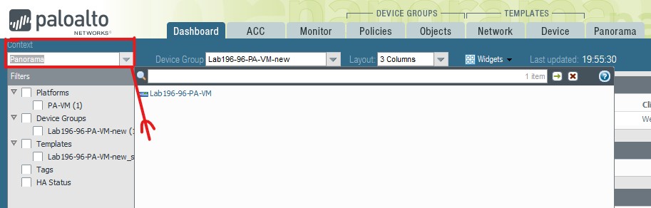 Panorama Context switch
