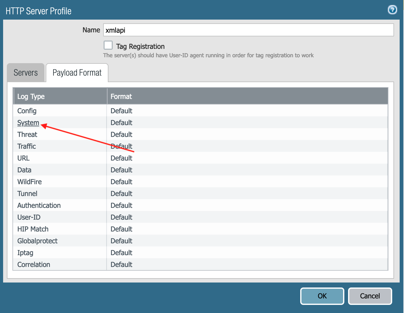 ペイロードのカスタマイズ
