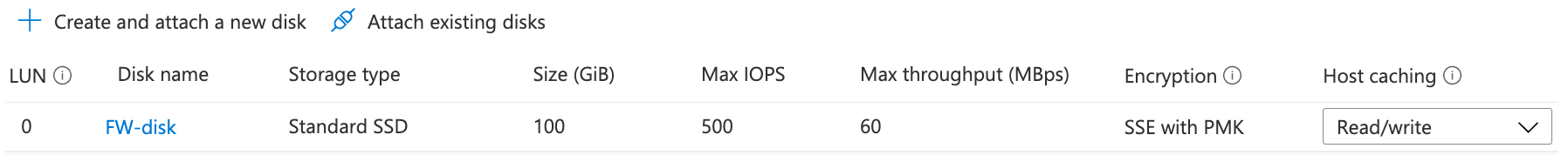 Enregistrement du disque config exemple