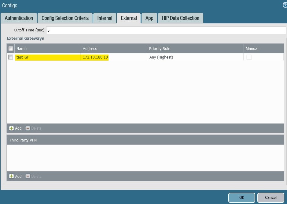 Configuration portail