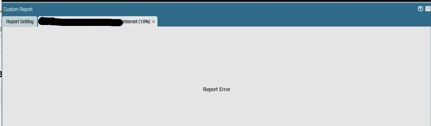 Custom Report Error