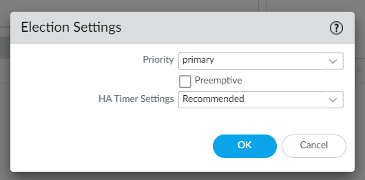 Paramètres de l’élection
