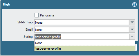 Seleccione syslog syslog ajuste. PNG