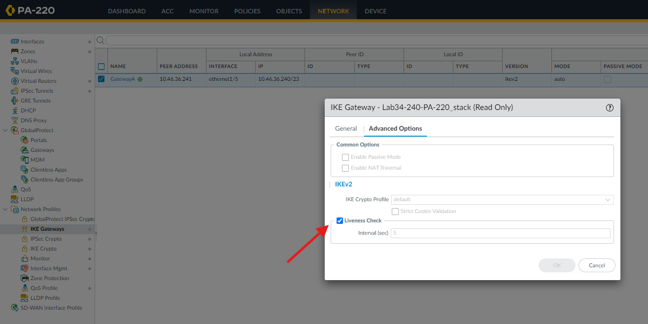 Vérification de la vivacité
