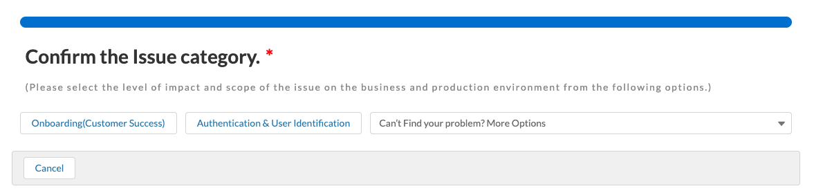Confirm the category