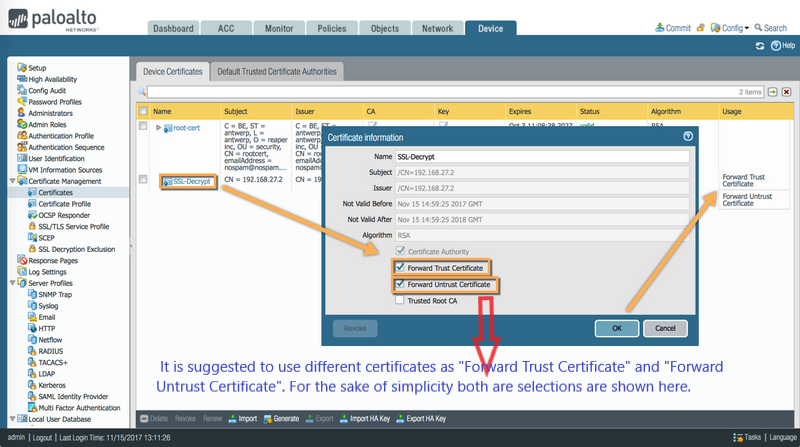 信頼または信頼されない選択を転送する