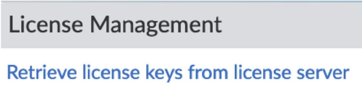 Retrieve license Key from license server