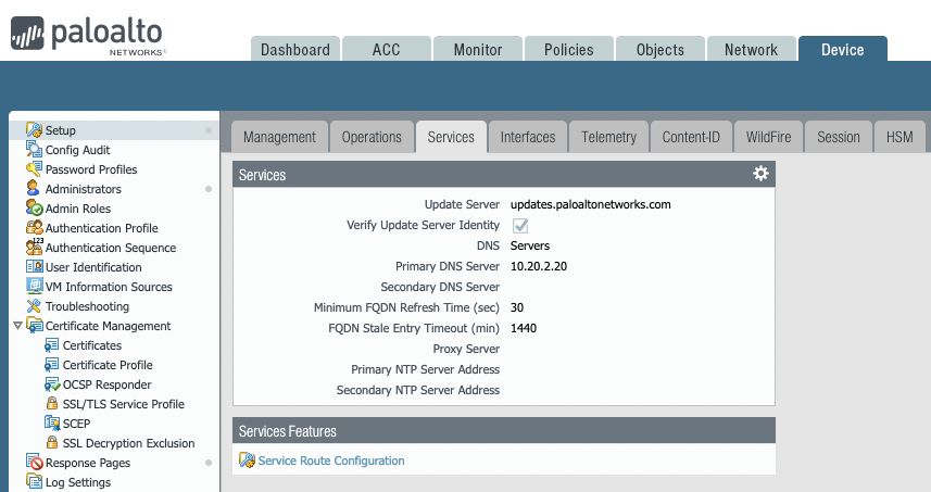Firewall is using custom DNS server