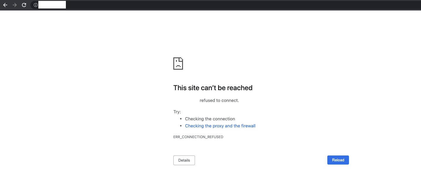 GUI Fehlermeldung in Chrome