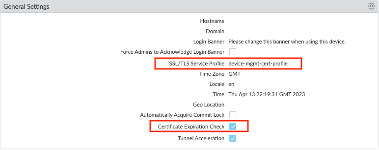 Configuración general