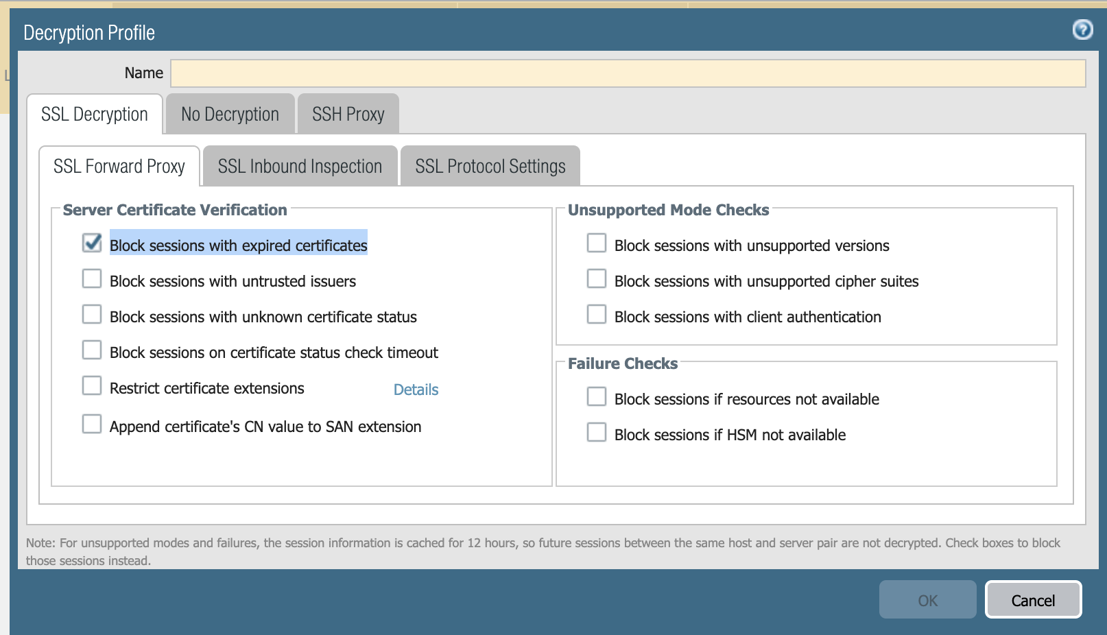 Profil de décryptage