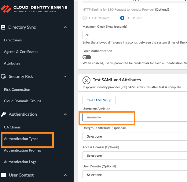 CIE UPN attribute in Authentication type