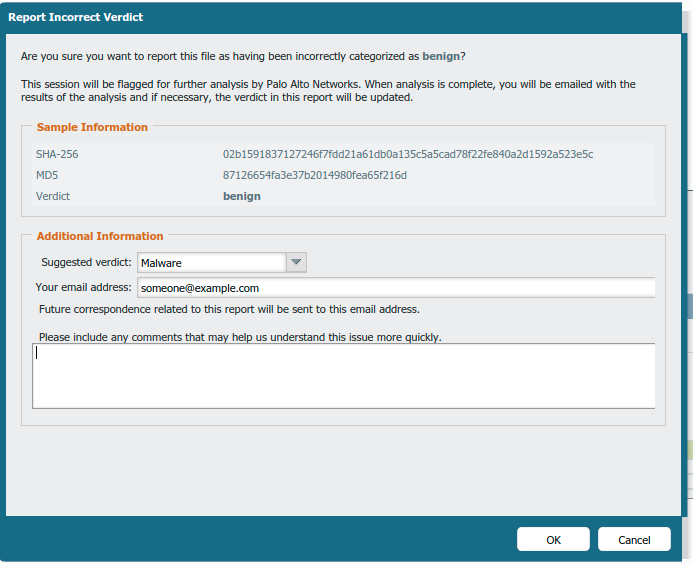 submit request via Panorama or Firewall