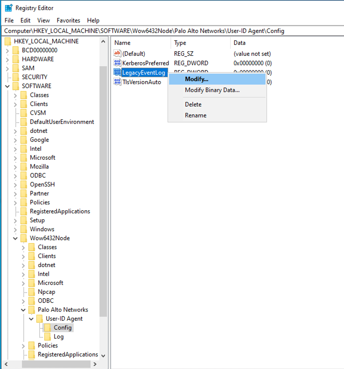 Open Registry Editor