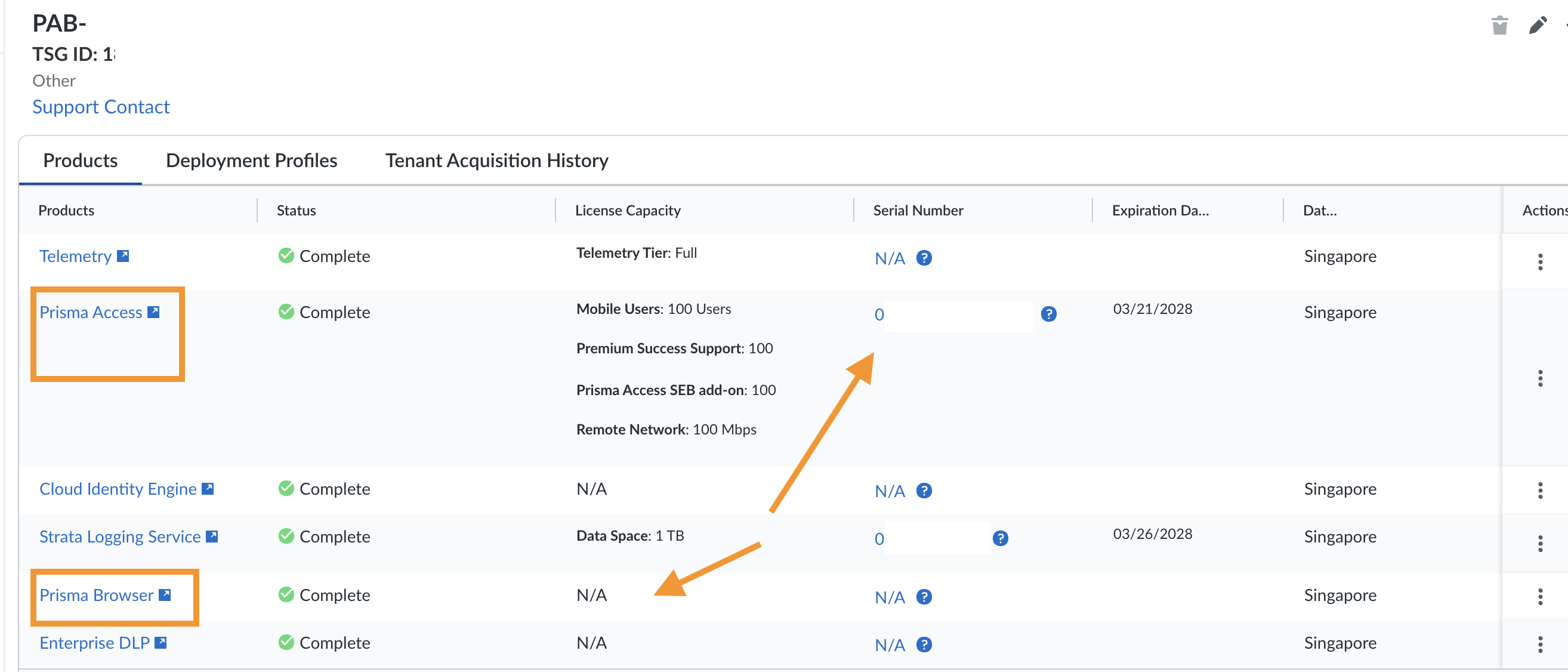 prisma browser serial number