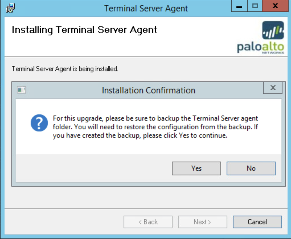 Terminal Server Agent Installation