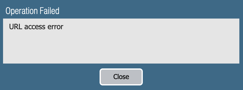 the test failed.
