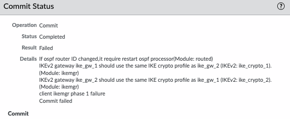 Commit failure
