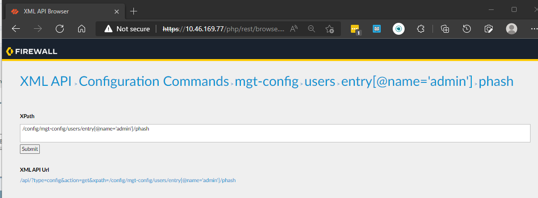 XML API Path