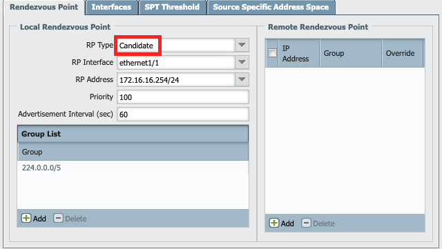 RP candidate config