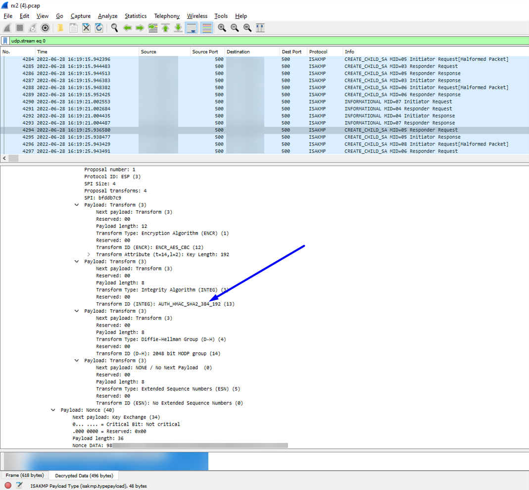 Comparaison de Wireshark pour l’incompatibilité d’authentification de phase 2