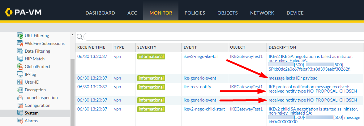 Comparaison des journaux système pour l’incompatibilité d’authentification de phase 2