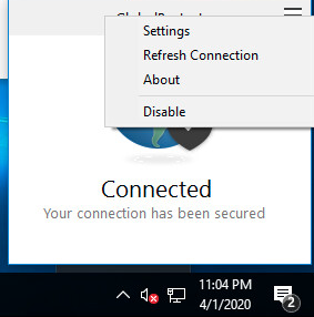 Screenshot displaying the GlobalProtect Agent settings location.
