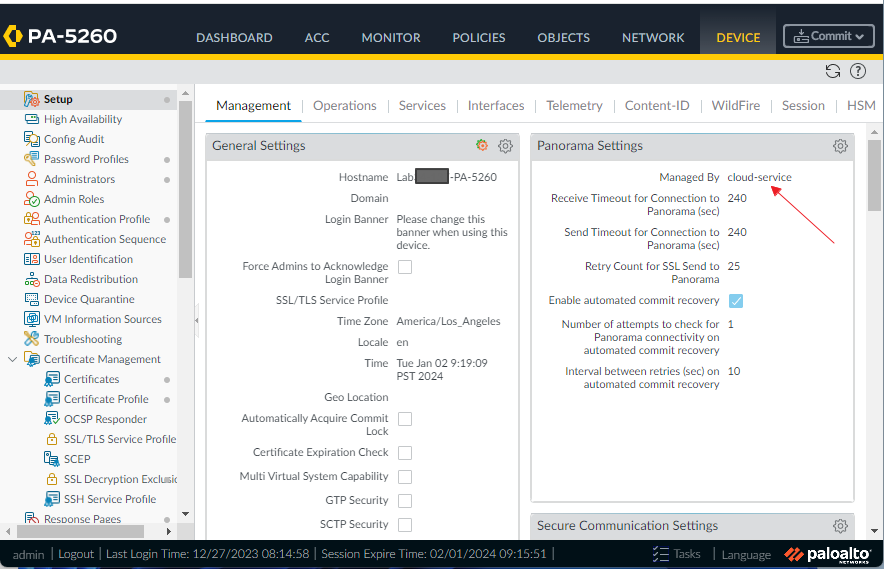 Cloud Service Managed Firewall