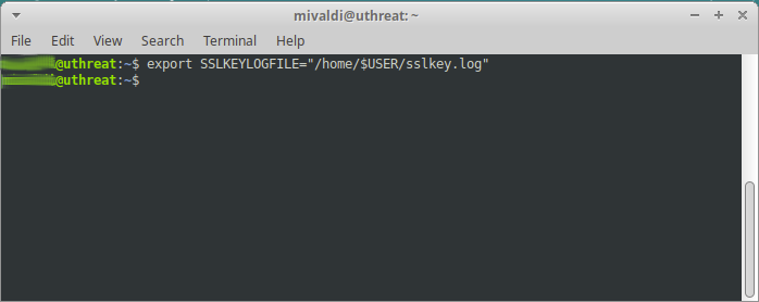 設定SSLKEYLOGFILE環境変数。