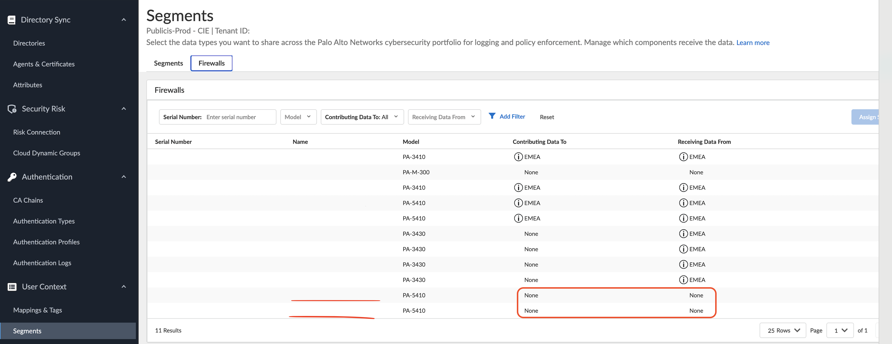 CIE Edge Services segments