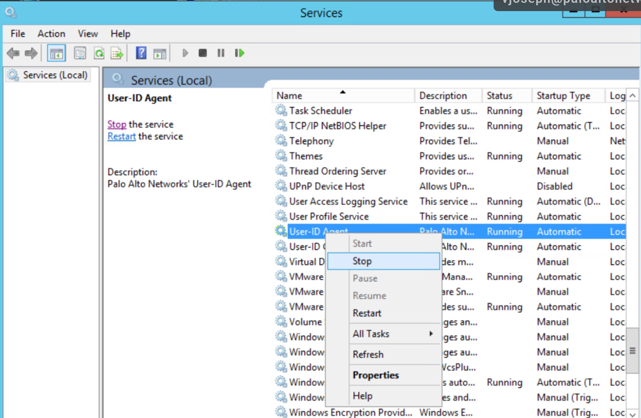 Stopping the UID Agent