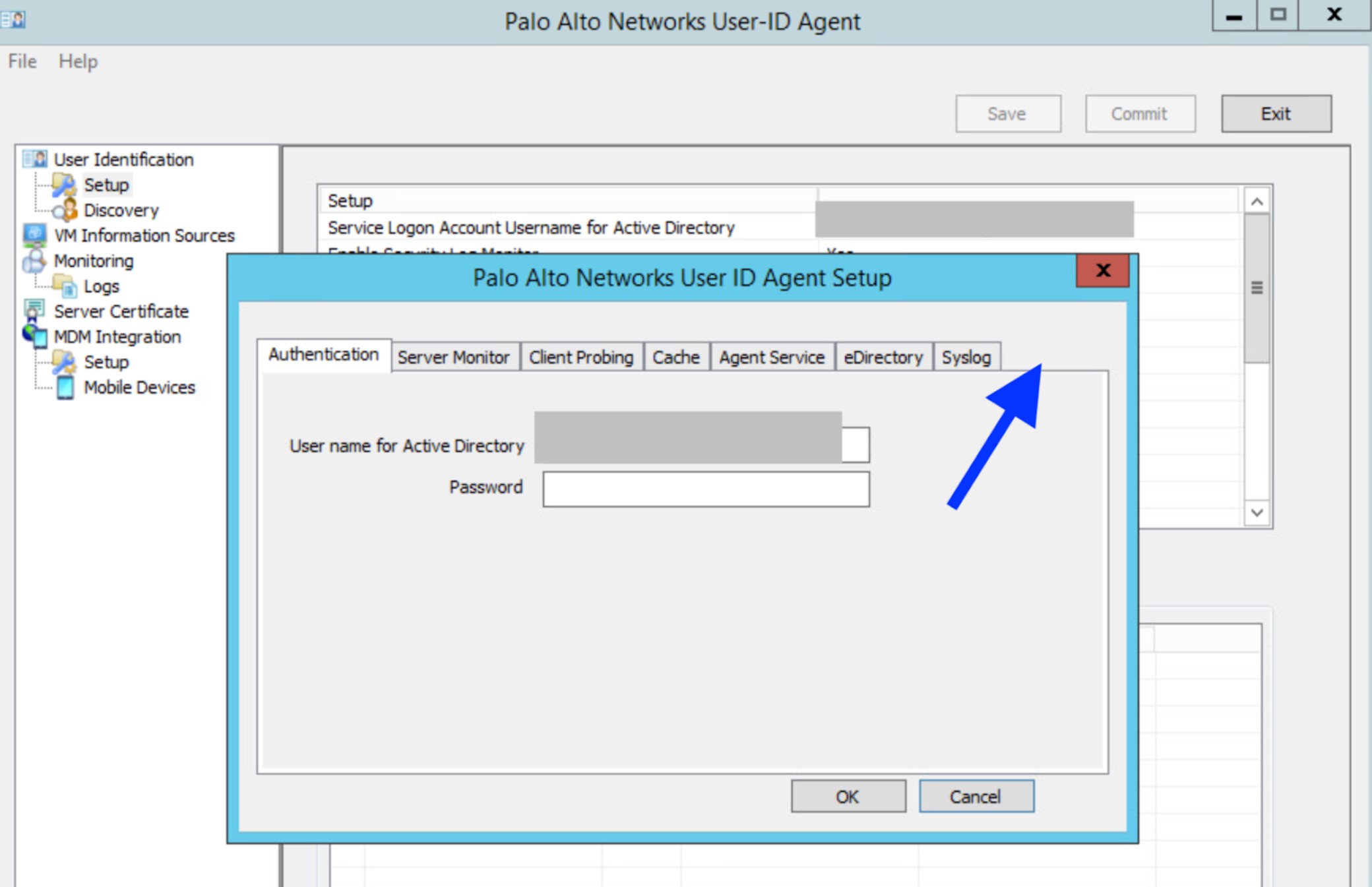 Credential tab missing