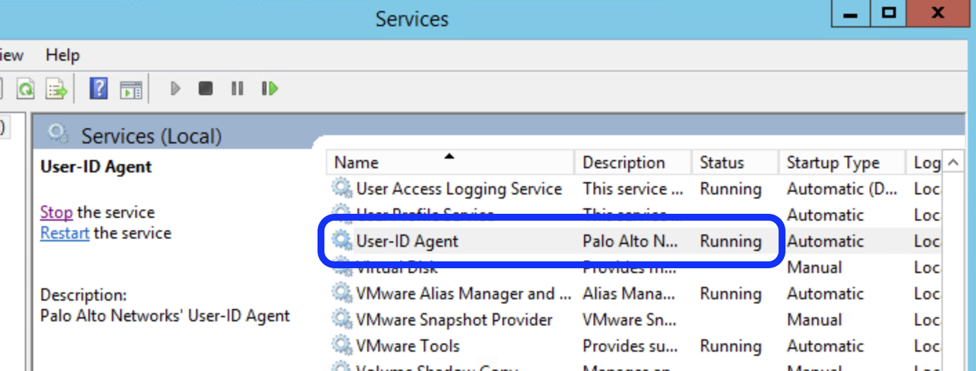Agent Services running