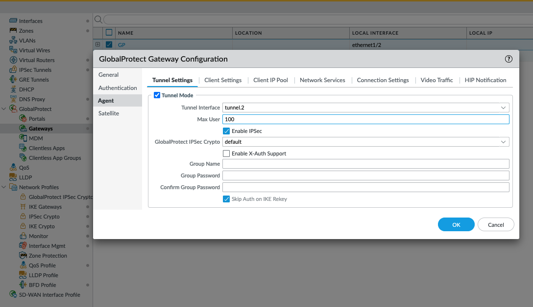 GlobalProtect Gateway Configuration