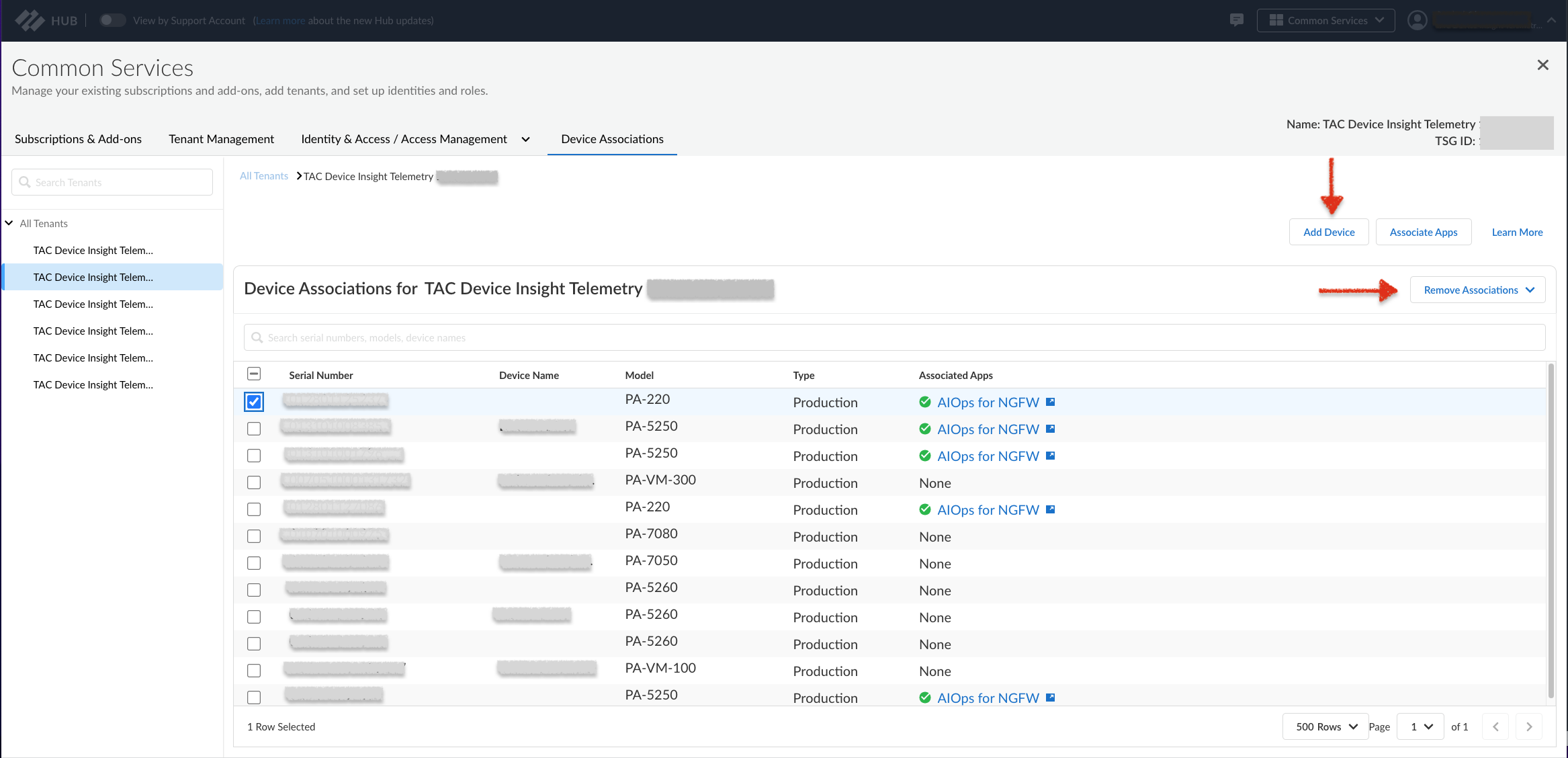 Asociación de dispositivos