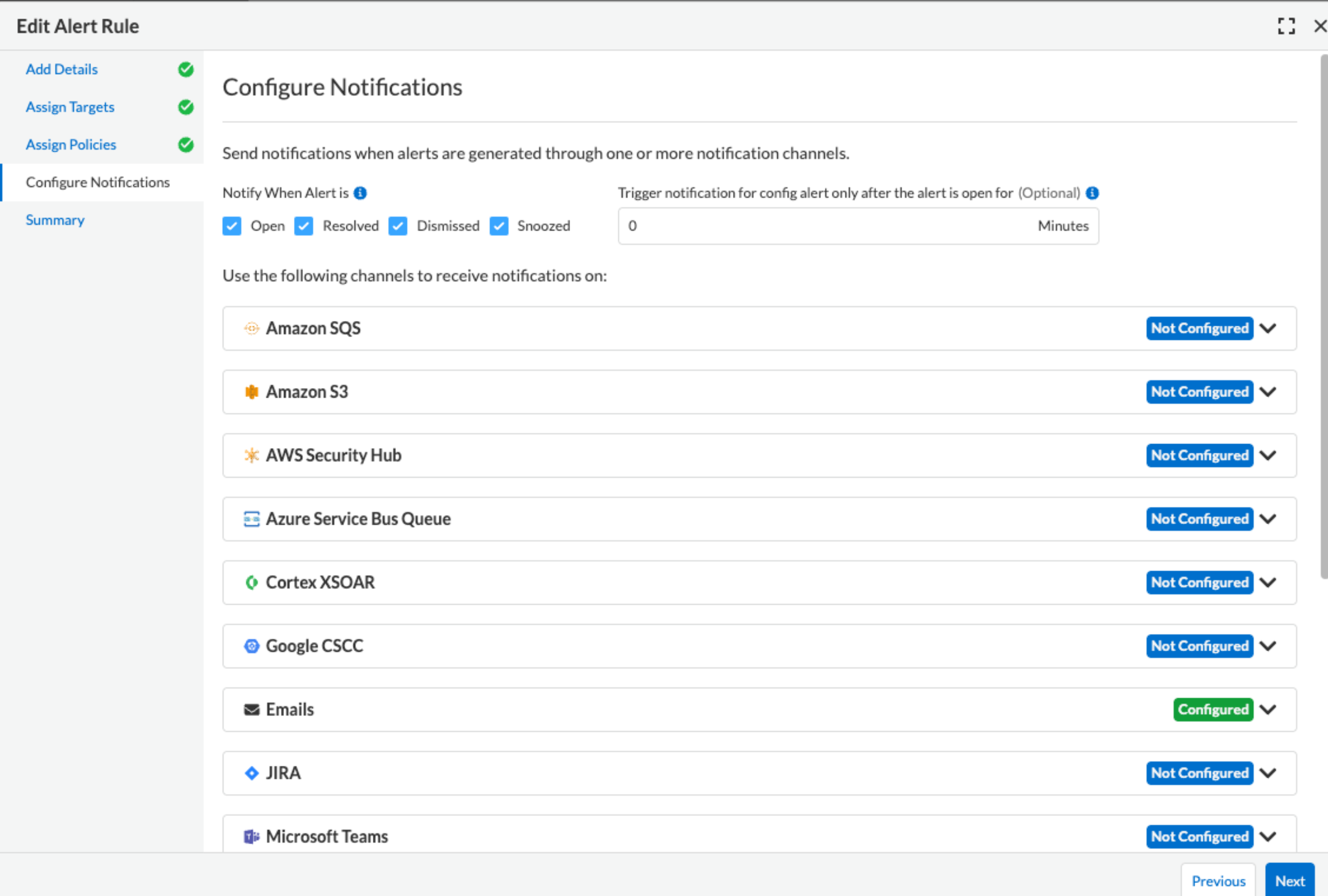 Configure Notifications