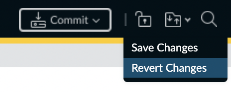 Revert changes option in Panorama