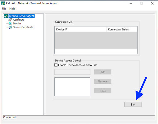 Terminal Server Agent configuration