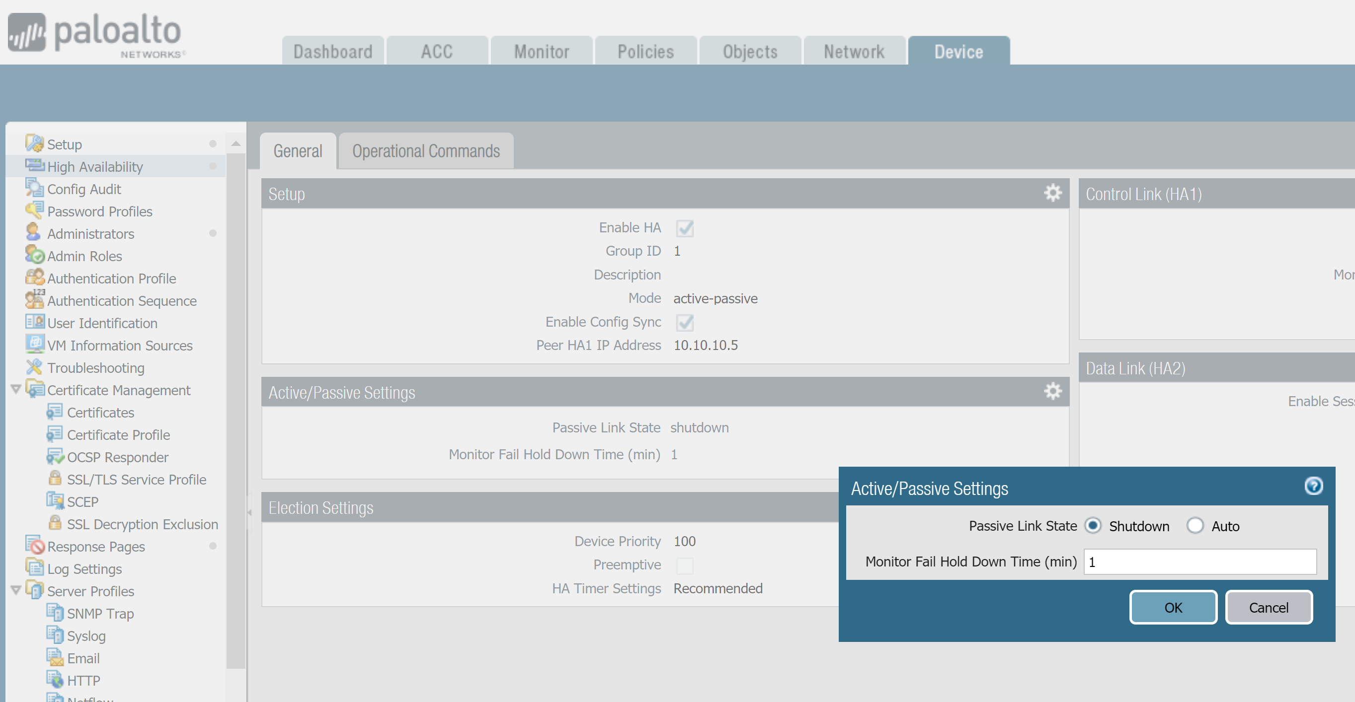 9.1 link state options