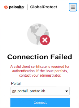 GP App connection error message