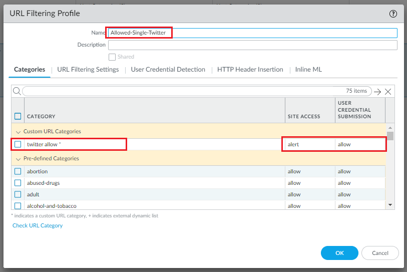 URL-Filtering-Profile-twitter-allow